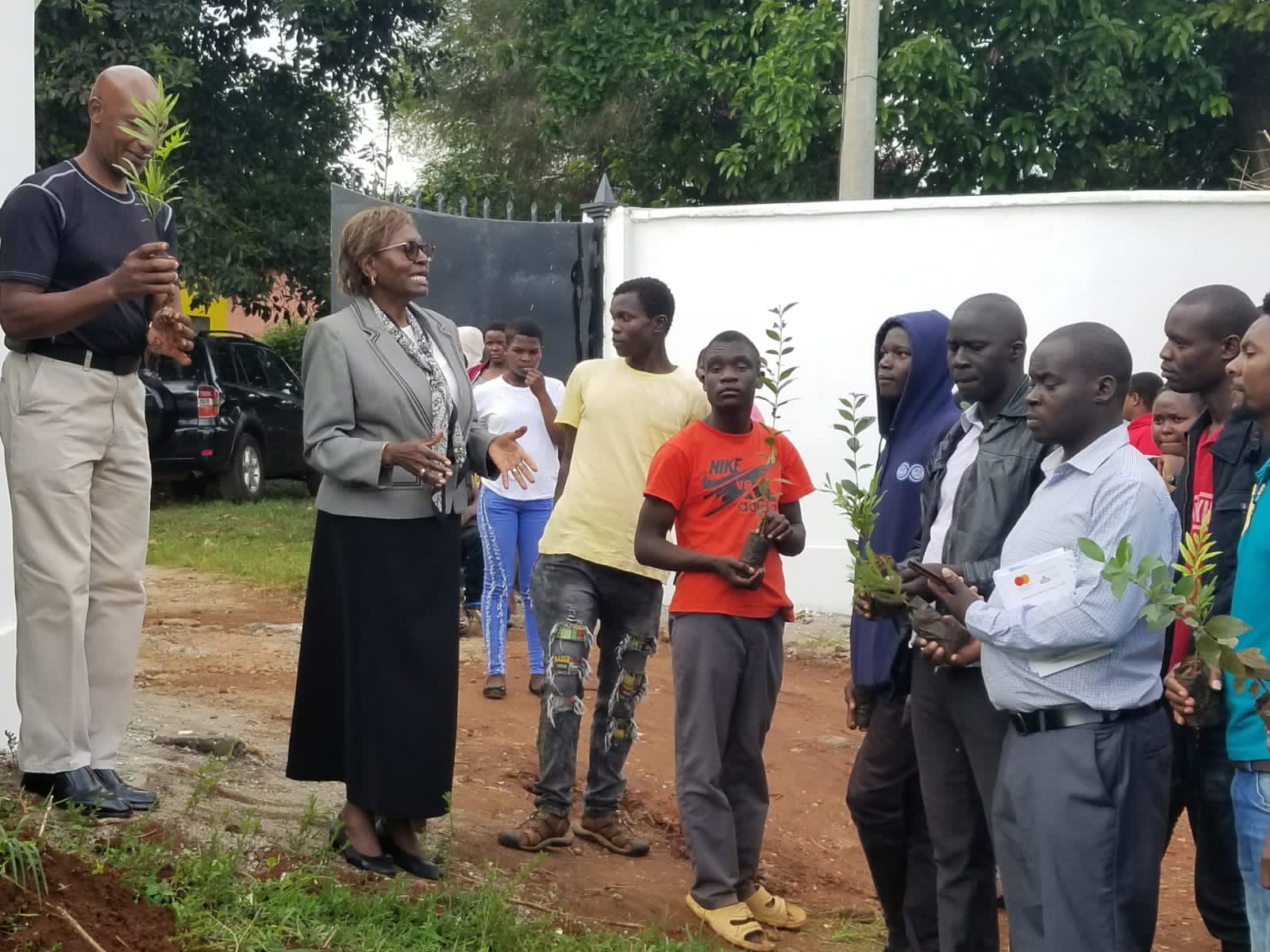 tree planting by clad members photo